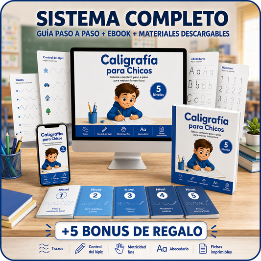 Caligrafía para Chicos - Sistema paso a paso para mejorar la escritura, la confianza y la prolijidad desde casa